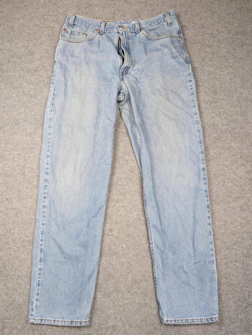 Vintage Levis 550 Jeans Mens 38x34 Light Wash Relaxed Tapered Denim Made USA